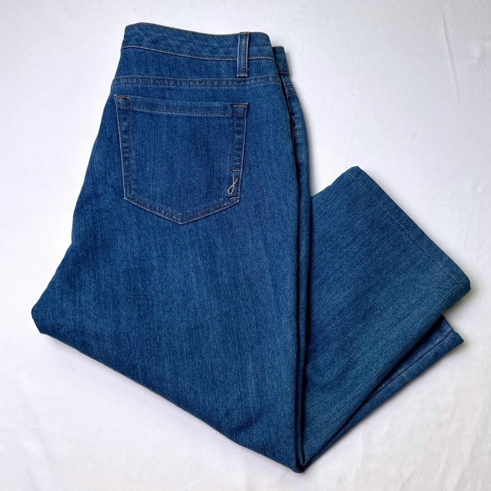 Jones New York Womens City Cuffed Capri Stretch Denim Jeans Size 10 Blue Casual